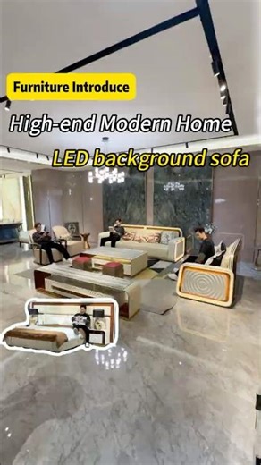 High-End Modern Set: LED Backlit Sofa & Plush Statement Bed | Luxe Home Tour