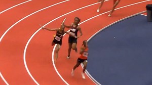 Virginia student track athlete seen hitting runner with baton in relay race