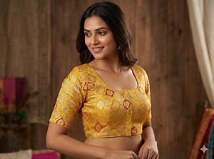 Wedding Silk Saree Readymade Blouse - Multiple Colors Available | Gold Zari Indian Crop Top | Princess Cut Padded| Ready to Wear USA - Etsy