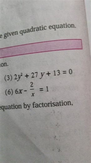 Solve the given quadratic equations by factorisation:  (3) 2y^2... | Filo