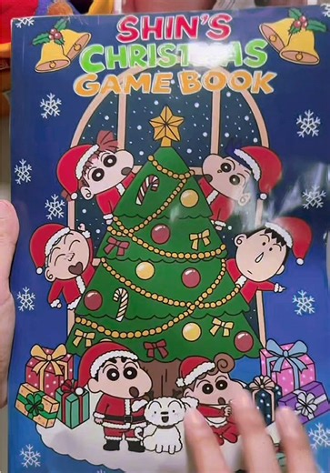 Game book Shin Chan phiên bản Noel. Chúc mọi người giáng sinh vui vẻ 🎄🎅 #unboxing #paper #diy #satisfying #shin