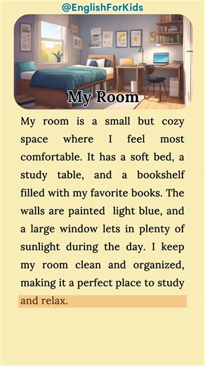 34K views · 1K reactions | My Room - English Reading Practice For Kids  #learnenglish #englishtips #EnglishForKids #English | English for kids | Facebook