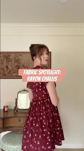 One of my favorite fabrics: rayon challis 🧵🪡 #sewing #fabric #sewingprojects