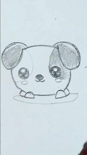 How to Draw a cute chibi Dog🐶🐶#shorts #drawing #chibi dog#step by step