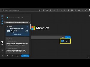 Microsoft Edge gets a New tab page "Edge bar" toggle switch