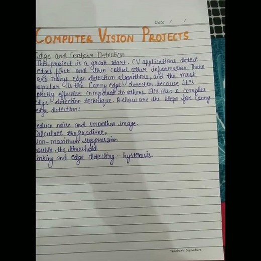 Project report on computer vision, class -10 # Artificial intelligence