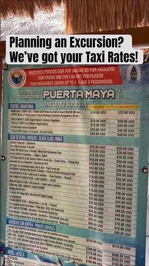 Cozumel Cruise Port Tour: Puerta Maya Taxi Rates