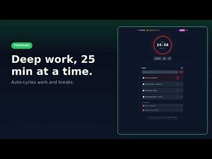 PomoDo — Focus Timer & Todo List | Free Pomodoro app