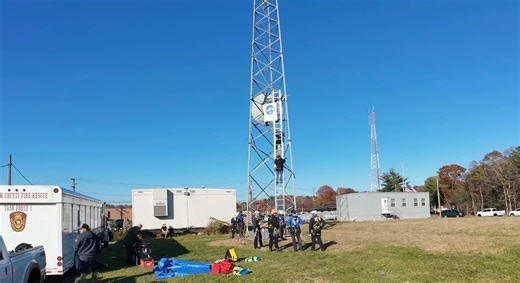 Tower Rescue Operations — Back for Year Two at the joeydmemorialfoundation Joey D. Training Weekend Capital Technical Rescue along with our partners at All Hands Fire and Petzl delivered multiple 3‑hour Tower Rescue sessions focused on bottom‑up access and rescue techniques, with reps on clean transitions to pick‑off and skate blocks with an overview of tower‑specific hazards (RF/EME, fall factors, edges, and work‑at‑height controls, etc). Thank you to All Hands Fire and Petzl for the collaborat