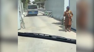 Footage shows Taliban Fighters at Kabul Airport Gate