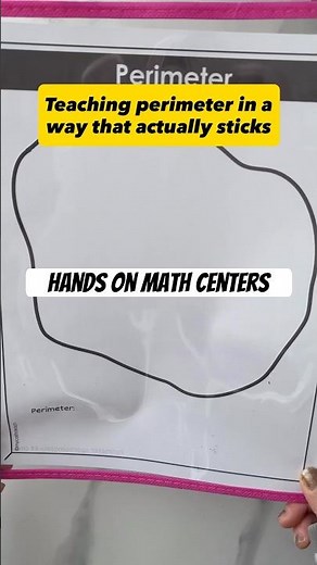Hands on interactive math center game - perimeter of an irregular shape #mathgames #mathteacher