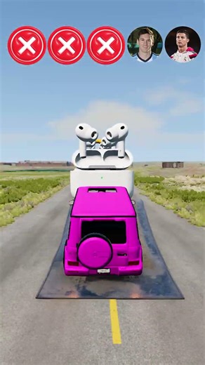 Air Buds Vs Big and Small Cars #cargame #beamngdrive #shorts #shorts