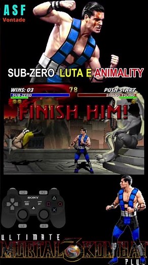 SUB-ZERO LUTA E ANIMALITY UMK3 PLUS #arcade #retrogames #subzero #umk3
