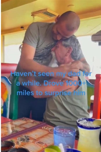 Father and son reunited.I always miss my dad’s hugs😭❤️❤️ #son #dad #reunion #surprisevisit #cominghome