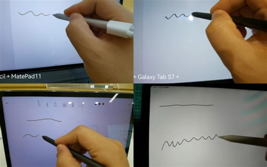【慢镜头】Apple Pencil、M-Pencil、S-Pen、小米触控笔，延迟大对比