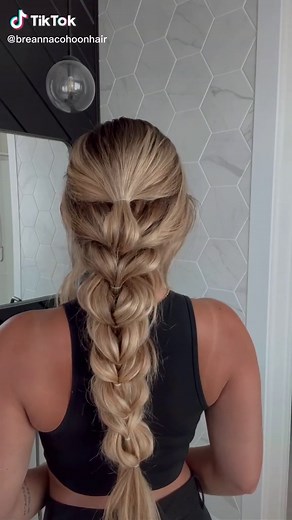 inverted pull through braid 🖤 #hairtutorial #hairstyle | braid hairstyle