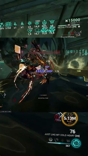 Nezha prime Jade Star Nuking Lv 9999 (Testing)#warframe #voidcascade #endurancerun