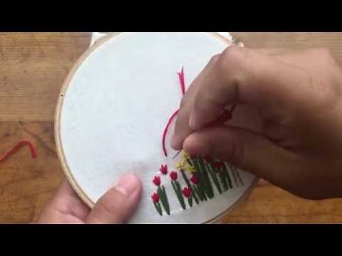 Hand Embroidery: Beginner Mini Tulip Tutorial