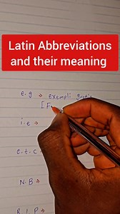 Latin Abbreviations and their meaning | Tutor Precious