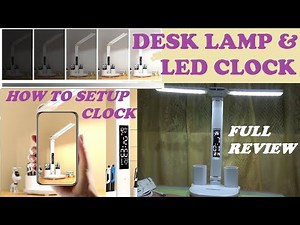 How to Setup Clock | Desk Lamp with LED Screen for Clock, Date, Temperature | Unboxing & Full Review