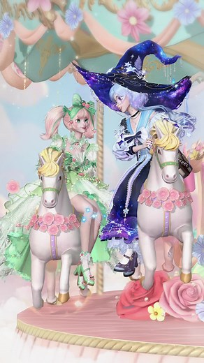 Travelers, what are your thoughts on these two outfits? Which one would you choose? 💜 or 💚? #timeprincess #dressup #outfit #magicace #ourparadise