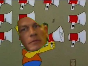 Bart Simpson “ are you sure about that” megaphone meme