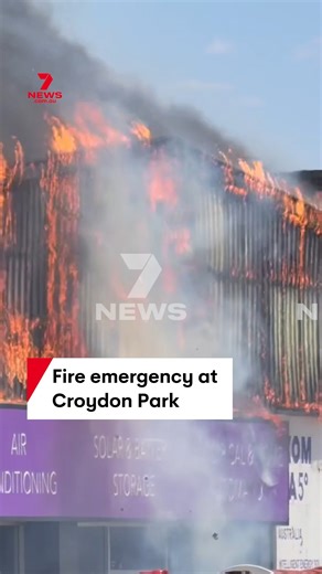 HAPPENING NOW: A major emergency response is unfolding on South Road at Croydon Park where several businesses have been engulfed in flames. A smoke warning has been issued by authorities as thick black smoke billows over the western suburbs. | 7NEWS Adelaide