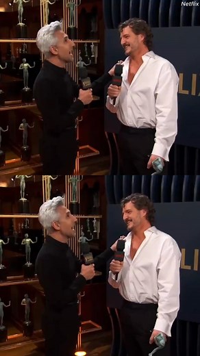 73K views · 486 reactions | #PedroPascal and #KieranCulkin are kissing and making up.  #SAGAwards (: Netflix) | E! News | Facebook