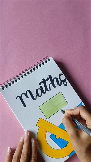 Easy maths front page design idea #frontpage #shorts #coverpage