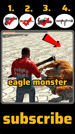 eagle monster vs all gun power in😨😱 Indian bike driving 3D #gaming #s