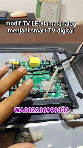 modif TV LED akari 32in lama analog, menjadi smart TV digital.WA082236999332 #servistv #smarttv