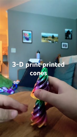 3d printed cone #3d #3dprinted #fun #real