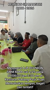 2.4K views · 46 reactions | Mesyuarat AJK REUNION SMM 8488 kali 2/25...