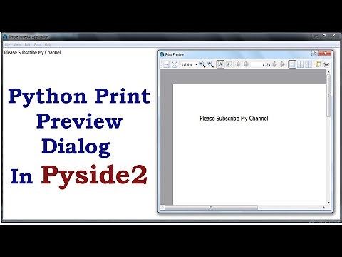 Pyside2 Creating Print Preview Dialog [Python GUI Development ]