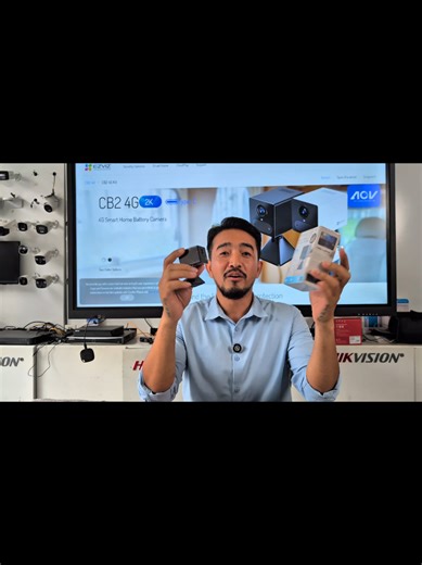 កាមេរ៉ាបង្កប់ Ezviz CB2 4G សាកថ្មអាជីព