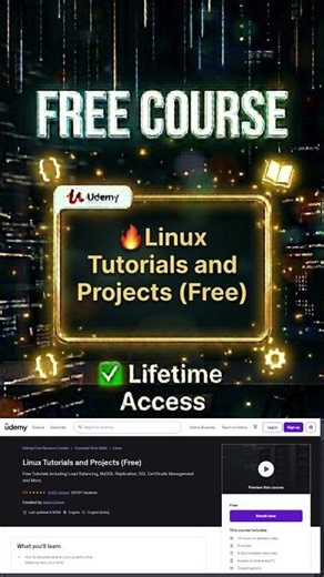 Linux Tutorials and Projects Free✨Udemy Free Course 2026 #freeonlinecourses #freecourses #udemy