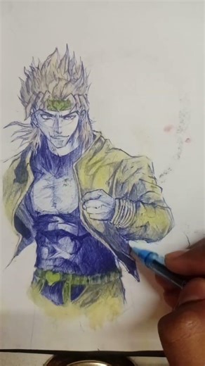 drawing Dio from JJBA