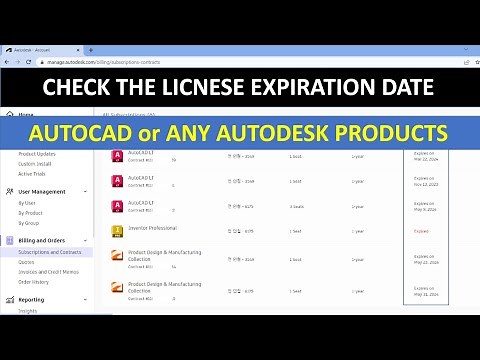 How to check the license expiration date of AutoCAD or any Autodesk products (Subscription)