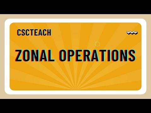 Zonal operations in Raster Data Analysis