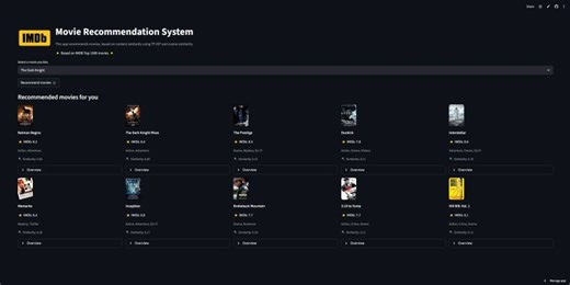 #machinelearning #recommendersystem #python #streamlit #datascience #portfolio | Arouna D.