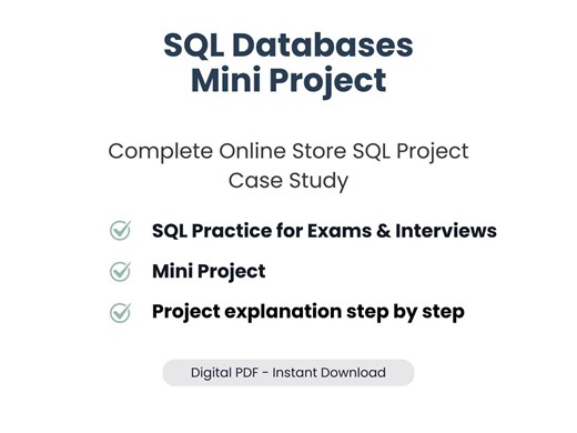 SQL Mini Project: Complete Online Store Database Case Study – Data Sciente With Real Projects, SQL Practice, Online Store Database Design - Etsy