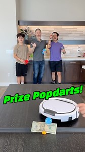 9.8K views · 285 reactions | Prize Popdart Game! Moving Target Challenge! It's a shoot-out for the boys and we all play for a prize using our Roomba as a moving target for our popdart game! | Maximus | Facebook