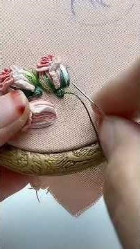Simple ribbon rose that looks expensive #diy #craft #embroidery