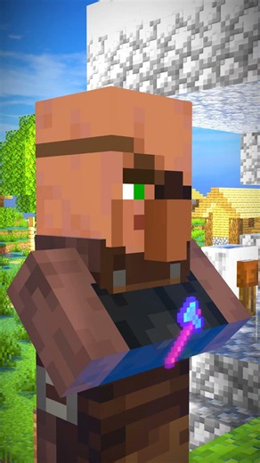 Trading Enchanted Diamond Axes from the Weaponsmith | Minecraft Animation