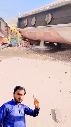 Oil tanker explodes after colliding with tractor trolley | #short #ytshort #shortvideo