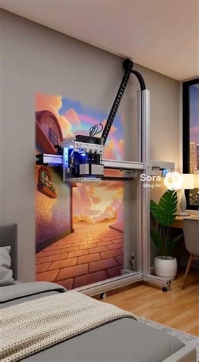 2D Printer Creates INSANE 3D Cartoon Illusion 🤯 #shorts #funny #cute #youtubeshorts #viral