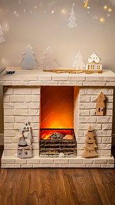 DIY Christmas Fireplace🔥⛄ | Art & Painting
