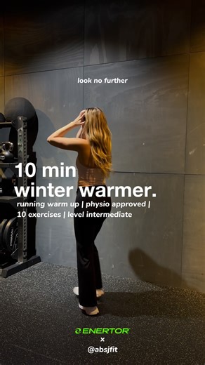 Abi | Physio & Running | 🇦🇺🌏 on Instagram: "Winter Running Warm-Up ❄️ A quick routine to get your legs moving well before heading out in the cold. Warm-up flow: • Leg swings • Hamstring sweeps • Hamstring rockers • Cossack lunge switches • Pogo jumps • Lunge with knee drive • A-hops • Wall knee drives • Grapevines Helps with mobility, reduces early-run stiffness, and preps your stride so the first few minutes feel smoother. Save for your next cold run🏃‍♀️ #reel #enertor #reelstab #explore #e