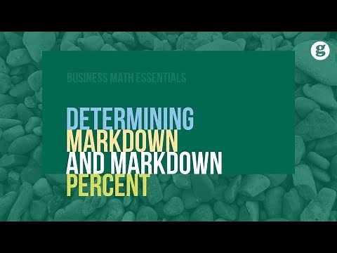 Determining Markdown and Markdown Percent