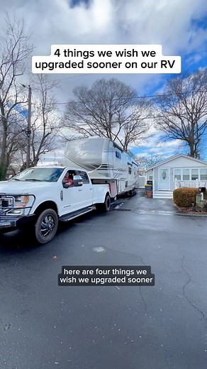 Here are 4 things we wish we upgraded sooner on our RV 🚐 📌 We’ve been traveling full time for 2 years and here’s some items we wish we got way sooner than we did. 😎 Outside RV Edition Note: All these items are linked via our LinkTree with affiliate discount codes! We try to save ya’ll some money where we can. 1. MORryde Sliding Tray - the tray makes it so much easier to access items in your RV storage bay. Before the tray, it was a pain to access items in the middle, now we have no problem ac